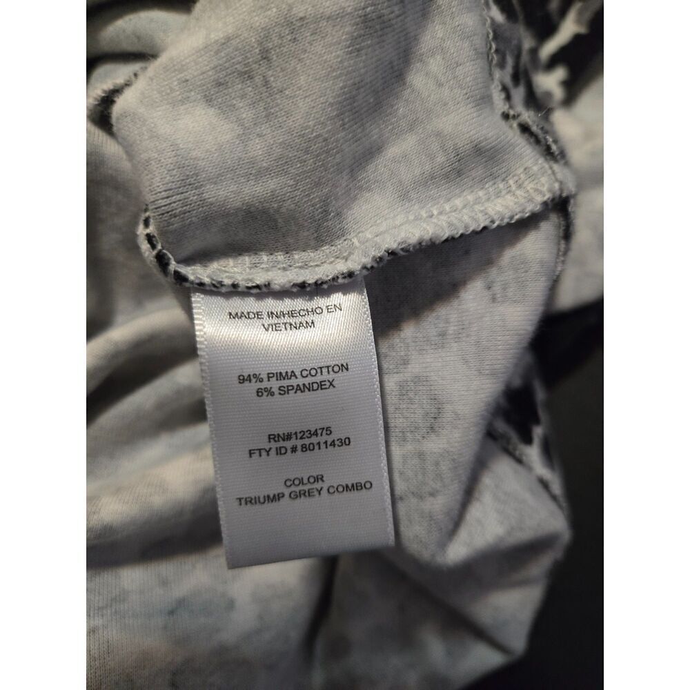 Ellen Tracy Women's Pima Cotton Triumph Gray Animal Print Dress Size Large - Picture 6 of 8